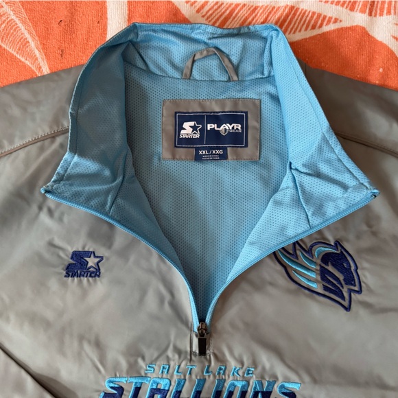 Salt Lake Stallions STARTER Quarter Zip Jacket - Picture 7 of 11